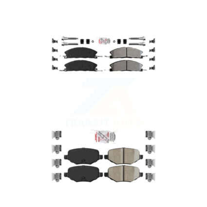 Front Semi-Metallic Rear Ceramic Disc Brake Pads Kit For Ford Explorer Police Interceptor KNF-100158