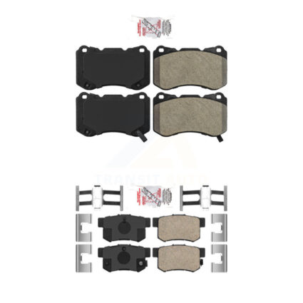 Front Semi-Metallic Rear Ceramic Disc Brake Pads Kit For Acura TL KNF-100213