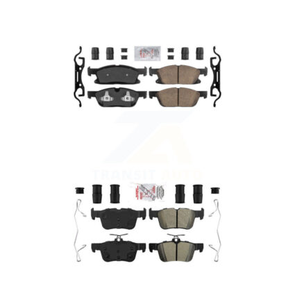 Front Ceramic Rear Semi-Metallic Disc Brake Pads Kit For Ford Edge Lincoln Nautilus KNF-100232