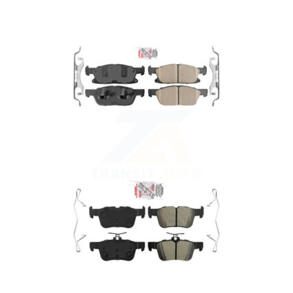 Front Ceramic Rear Semi-Metallic Disc Brake Pads Kit For Ford Fusion Lincoln MKZ KNF-100235