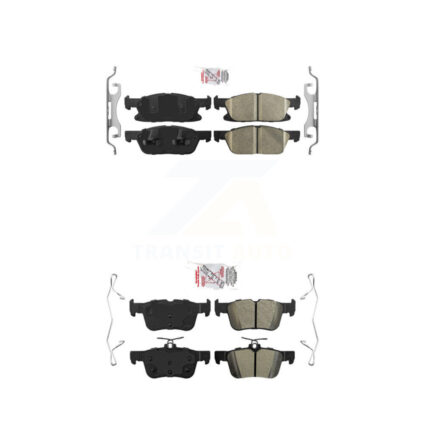 Front Ceramic Rear Semi-Metallic Disc Brake Pads Kit For Ford Edge Lincoln Nautilus MKX KNF-100237