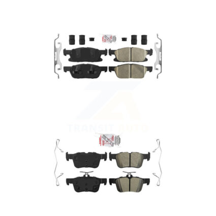 Front Ceramic Rear Semi-Metallic Disc Brake Pads Kit For Ford Edge Lincoln Nautilus MKX KNF-100239