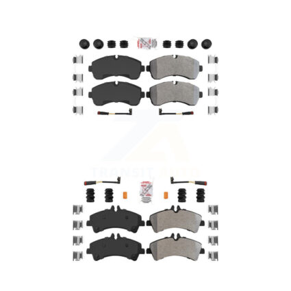 Front Rear Semi-Metallic Disc Brake Pads Kit For Sprinter 3500 Mercedes-Benz Dodge 3500XD KNF-100249