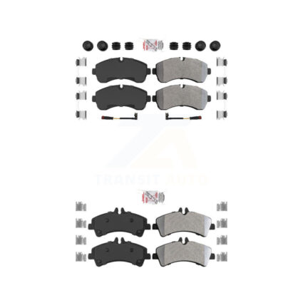 Front Rear Semi-Metallic Disc Brake Pads Kit For Sprinter 3500 Mercedes-Benz Dodge 3500XD KNF-100250