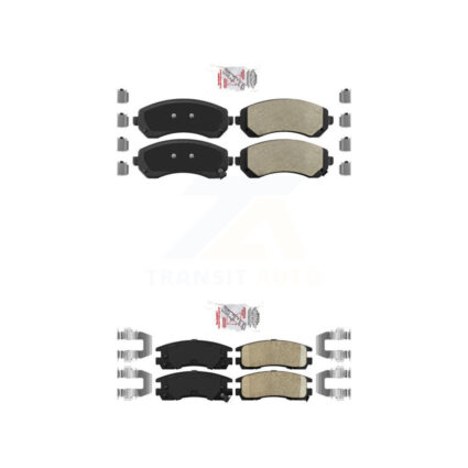 Front Semi-Metallic Rear Ceramic Disc Brake Pads Kit For Buick Rendezvous Pontiac Montana KNF-100252