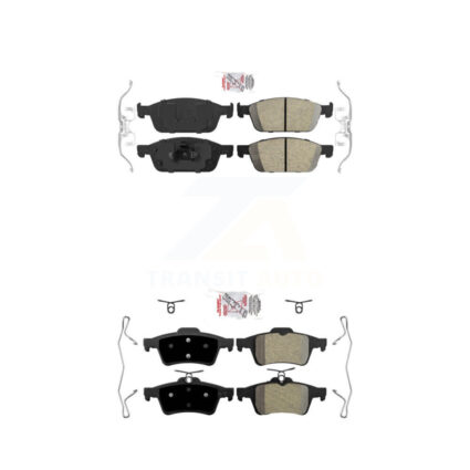 Front Ceramic Rear Semi-Metallic Disc Brake Pads Kit For Ford Escape Transit Connect KNF-100276
