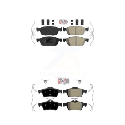 Front Ceramic Rear Semi-Metallic Disc Brake Pads Kit For Ford Escape Transit Connect KNF-100279