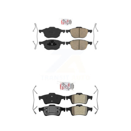 Front Ceramic Rear Semi-Metallic Disc Brake Pads Kit For Mazda 3 5 KNF-100291