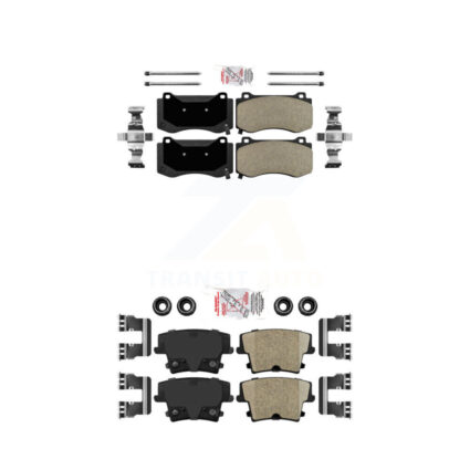 Front Semi-Metallic Rear Ceramic Disc Brake Pads Kit For Dodge Charger KNF-100350