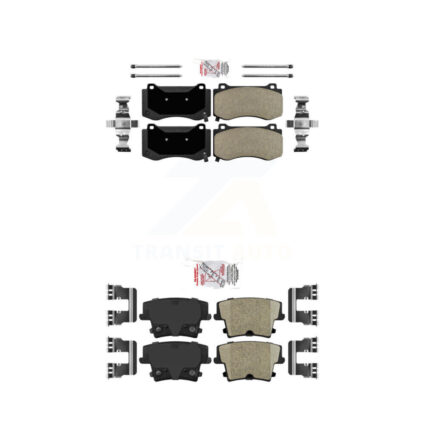 Front Semi-Metallic Rear Ceramic Disc Brake Pads Kit For Dodge Charger KNF-100351