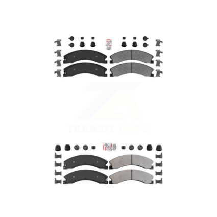 Front Rear Semi-Metallic Disc Brake Pads Kit For Nissan NV2500 TITAN XD NV3500 NV1500 KNF-100374