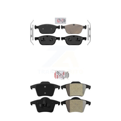 Front Ceramic Rear Semi-Metallic Disc Brake Pads Kit For Volvo XC90 KNF-100417