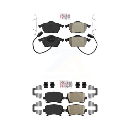 Front Semi-Metallic Rear Ceramic Disc Brake Pads Kit For Audi A4 Quattro 3.2L/2.0L KNF-100452