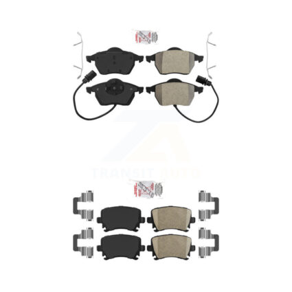 Front Semi-Metallic Rear Ceramic Disc Brake Pads Kit For Audi A4 Quattro 3.2L/2.0L KNF-100453