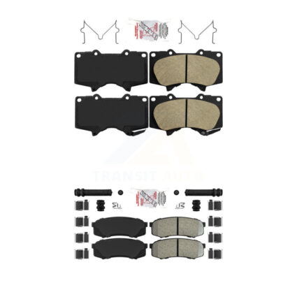 Front Ceramic Rear Semi-Metallic Disc Brake Pads Kit For Toyota 4Runner FJ Cruiser Lexus KNF-100465
