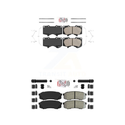 Front Ceramic Rear Semi-Metallic Disc Brake Pads Kit For Toyota 4Runner FJ Cruiser Lexus KNF-100467