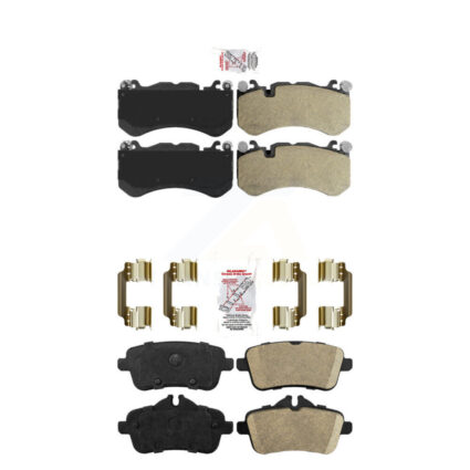 Front Semi-Metallic Rear Ceramic Disc Brake Pads Kit For 2014-2016 Mercedes-Benz GL63 AMG KNF-100544
