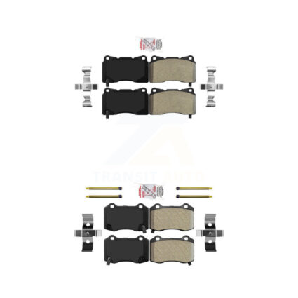 Front Rear Semi-Metallic Disc Brake Pads Kit For Tesla X Cadillac CTS S STS KNF-100549
