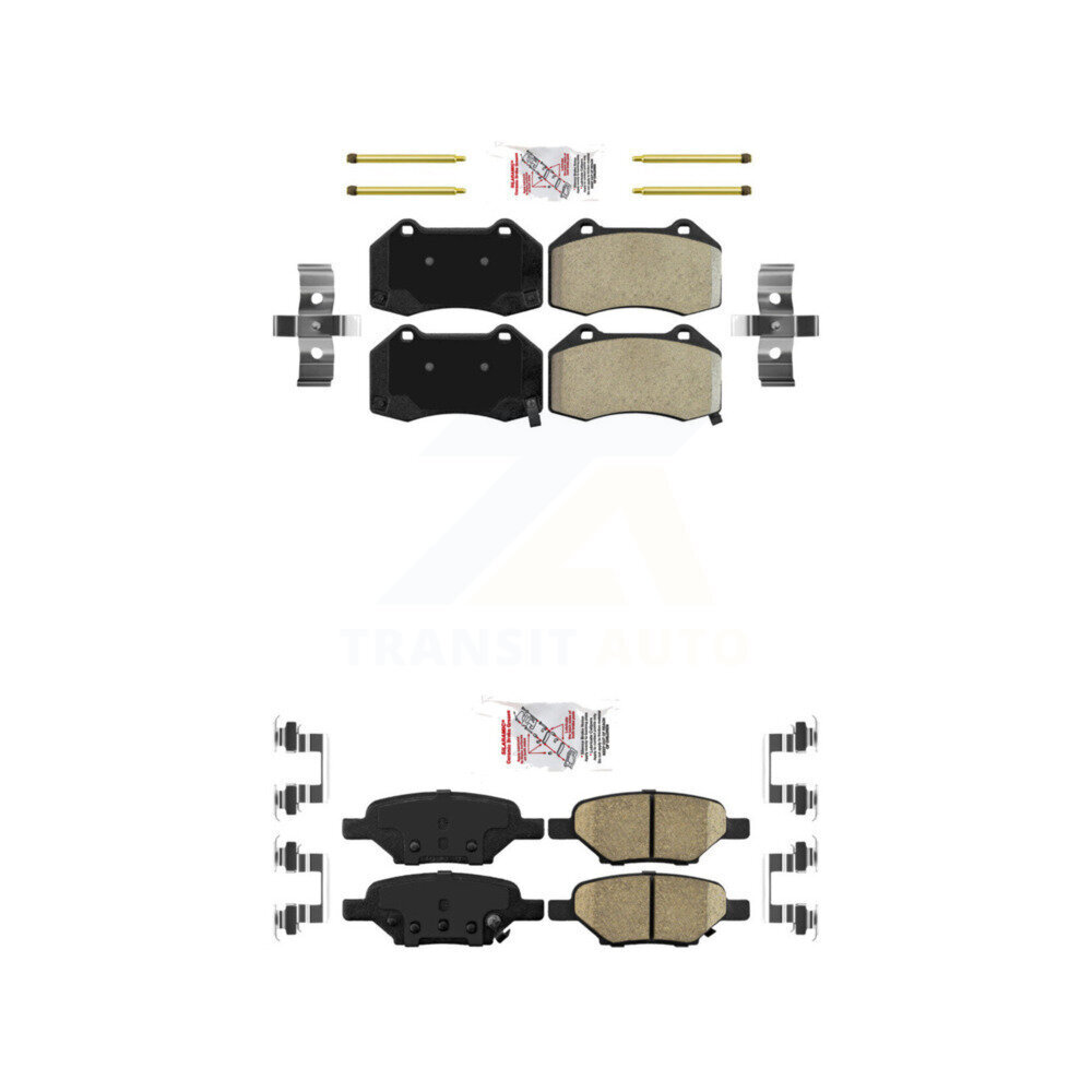 Front Semi-Metallic Rear Ceramic Disc Brake Pads Kit For Chevrolet HHR KNF-100554