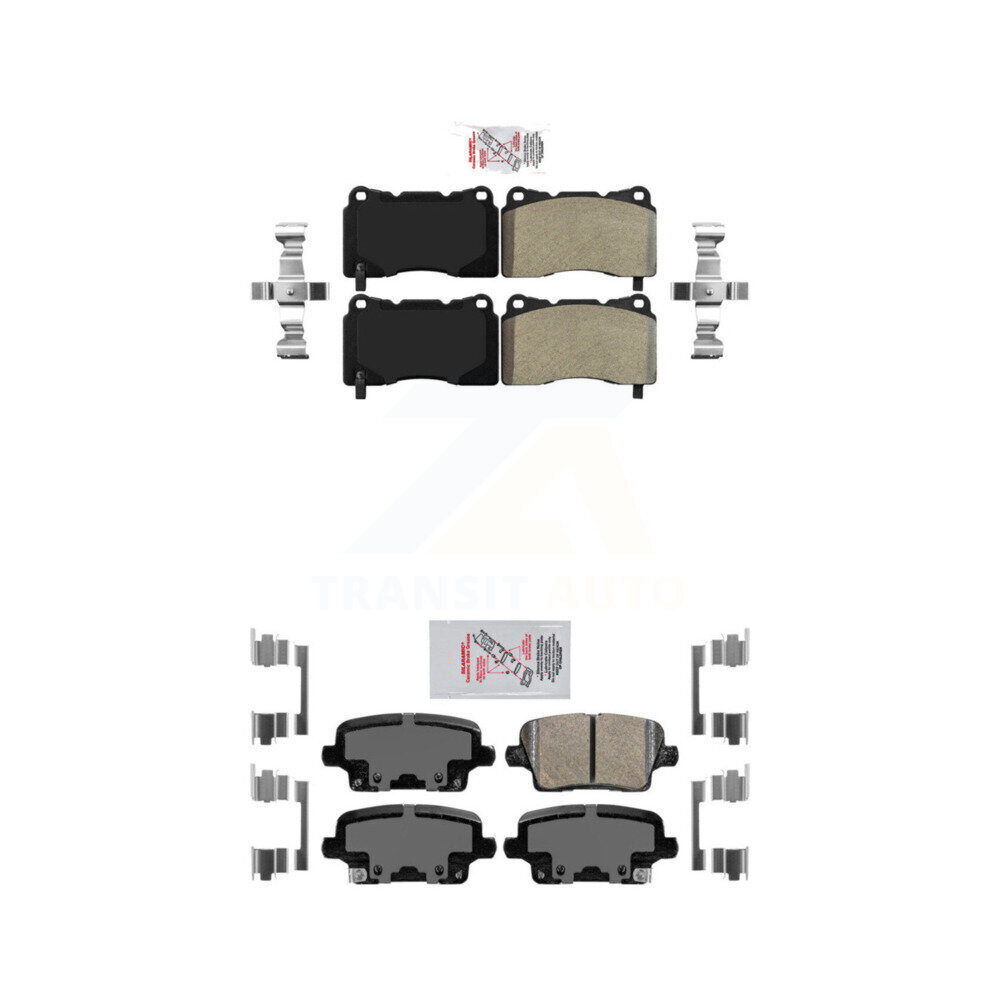 Front Semi-Metallic Rear Ceramic Disc Brake Pads Kit For Buick Regal Sportback KNF-100564