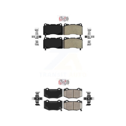 Front Semi-Metallic Rear Ceramic Disc Brake Pads Kit For Chevrolet Corvette Stingray KNF-100573