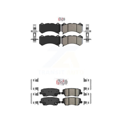 Front Semi-Metallic Rear Ceramic Disc Brake Pads Kit For Cadillac CTS KNF-100574