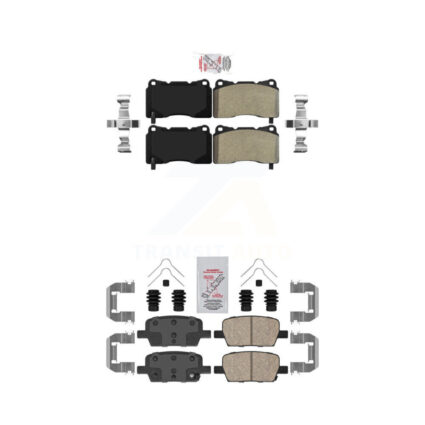 Front Semi-Metallic Rear Ceramic Disc Brake Pads Kit For Chevrolet Camaro Cadillac CT6 KNF-100576