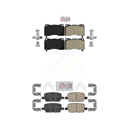 Front Semi-Metallic Rear Ceramic Disc Brake Pads Kit For Chevrolet Camaro Cadillac CT6 KNF-100577