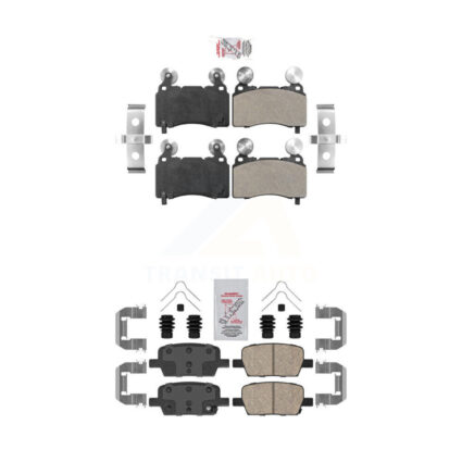 Front Semi-Metallic Rear Ceramic Disc Brake Pads Kit For Cadillac CT6 KNF-100580