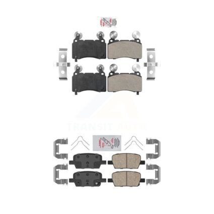Front Semi-Metallic Rear Ceramic Disc Brake Pads Kit For Cadillac CT6 KNF-100581