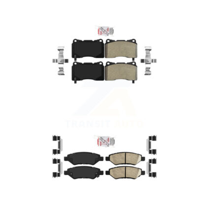 Front Semi-Metallic Rear Ceramic Disc Brake Pads Kit For Cadillac CTS KNF-100582