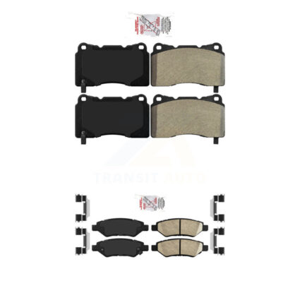 Front Semi-Metallic Rear Ceramic Disc Brake Pads Kit For Cadillac CTS KNF-100590