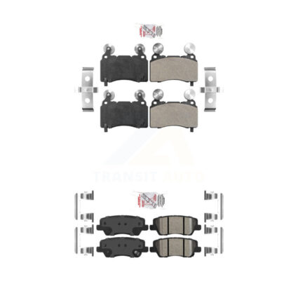 Front Semi-Metallic Rear Ceramic Disc Brake Pads Kit For Cadillac CTS KNF-100591