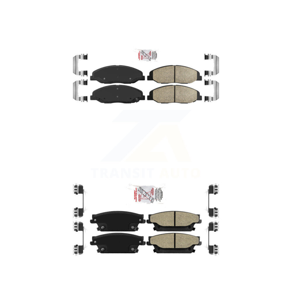 Front Ceramic Rear Semi-Metallic Disc Brake Pads Kit For Cadillac STS KNF-100593