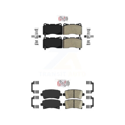 Front Semi-Metallic Rear Ceramic Disc Brake Pads Kit For Buick Regal Cadillac XTS Saab KNF-100594