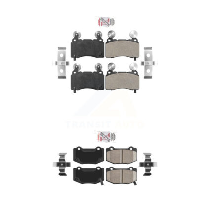 Front Semi-Metallic Rear Ceramic Disc Brake Pads Kit For Chevrolet Corvette Camaro KNF-100605