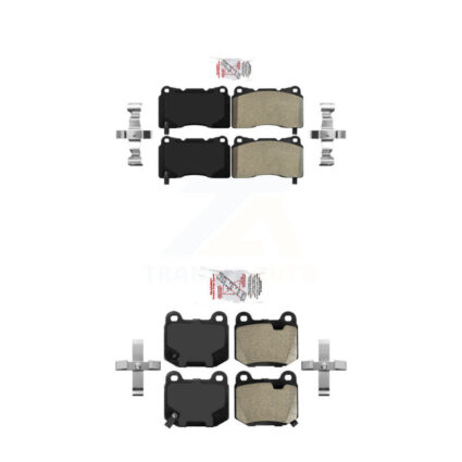 Front Rear Semi-Metallic Disc Brake Pads Kit For Subaru Impreza Mitsubishi Lancer WRX STI KNF-100606
