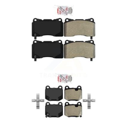 Front Rear Semi-Metallic Disc Brake Pads Kit For Subaru Impreza Mitsubishi Lancer WRX STI KNF-100608