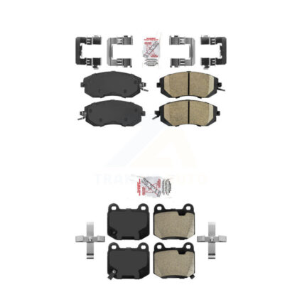 Front Ceramic Rear Semi-Metallic Disc Brake Pads Kit For Subaru BRZ Without Brembo Brakes KNF-100665