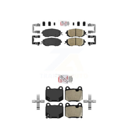 Front Ceramic Rear Semi-Metallic Disc Brake Pads Kit For Subaru BRZ Without Brembo Brakes KNF-100666
