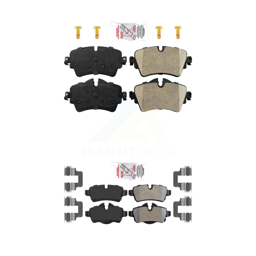 Front Ceramic Rear Semi-Metallic Disc Brake Pads Kit For 2015 Mini Cooper 1.6L KNF-100679