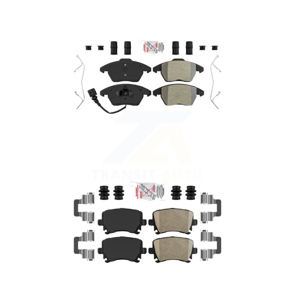 Front Semi-Metallic Rear Ceramic Disc Brake Pads Kit For Volkswagen Jetta Rabbit Passat KNF-100718