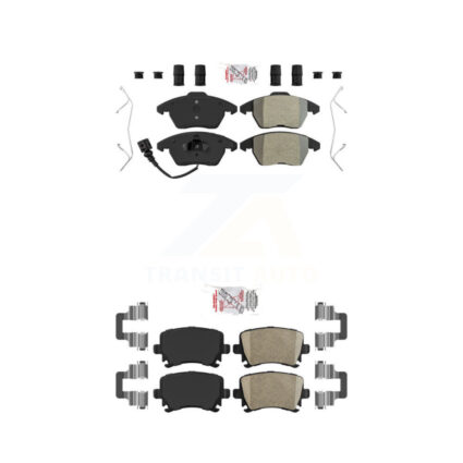 Front Semi-Metallic Rear Ceramic Disc Brake Pads Kit For Volkswagen Jetta Rabbit Passat KNF-100719