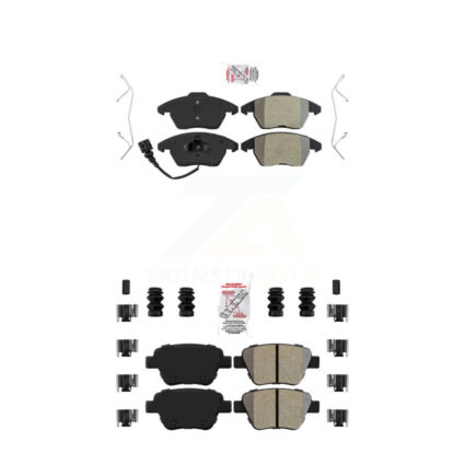 Front Rear Semi-Metallic Disc Brake Pads Kit For Volkswagen Jetta Beetle Golf GTI Audi A3 KNF-100721