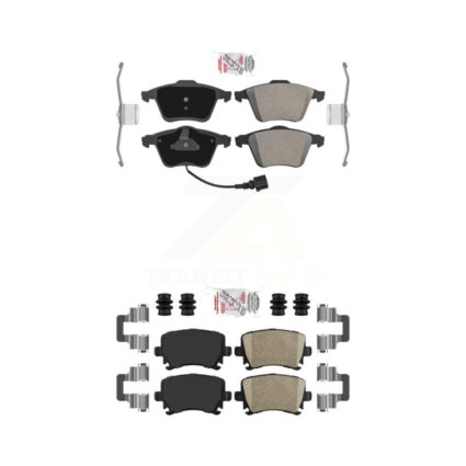Front Semi-Metallic Rear Ceramic Disc Brake Pads Kit For Audi TT Quattro TTS KNF-100726