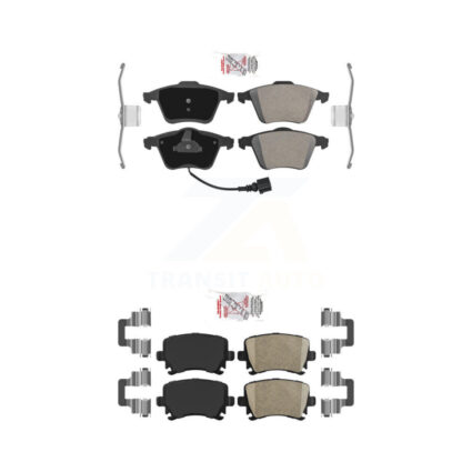 Front Semi-Metallic Rear Ceramic Disc Brake Pads Kit For Audi TT Quattro TTS KNF-100727