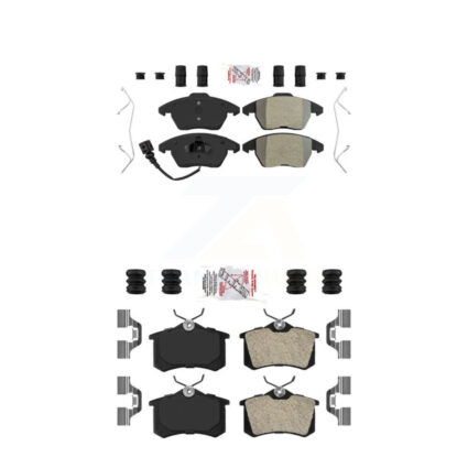 Front Rear Semi-Metallic Disc Brake Pads Kit For Volkswagen Golf KNF-100729