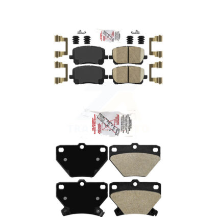 Front Ceramic Rear Semi-Metallic Disc Brake Pads Kit For Toyota Corolla Matrix Pontiac KNF-100793