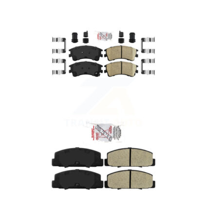 Front Ceramic Rear Semi-Metallic Disc Brake Pads Kit For 2003-2005 Mazda 6 KNF-100841