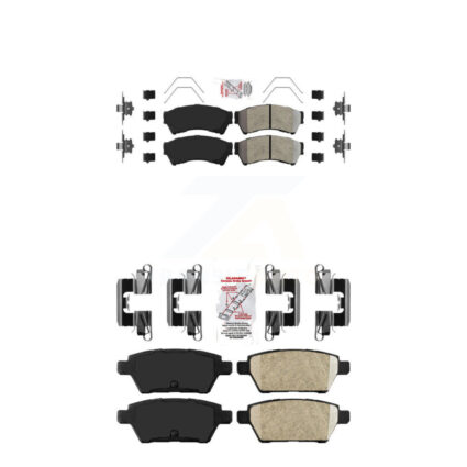 Front Semi-Metallic Rear Ceramic Disc Brake Pads Kit For Ford Fusion Mazda 6 Lincoln MKZ KNF-100849